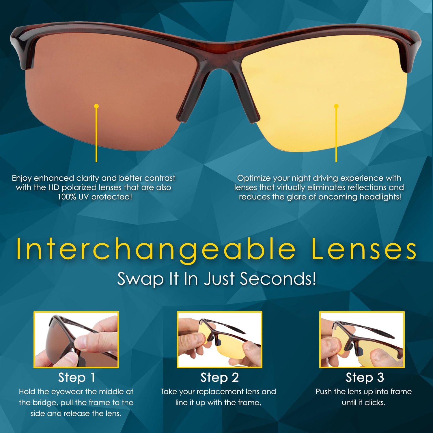 Interchangeable Sunglasses/Night Driving – optix55.com