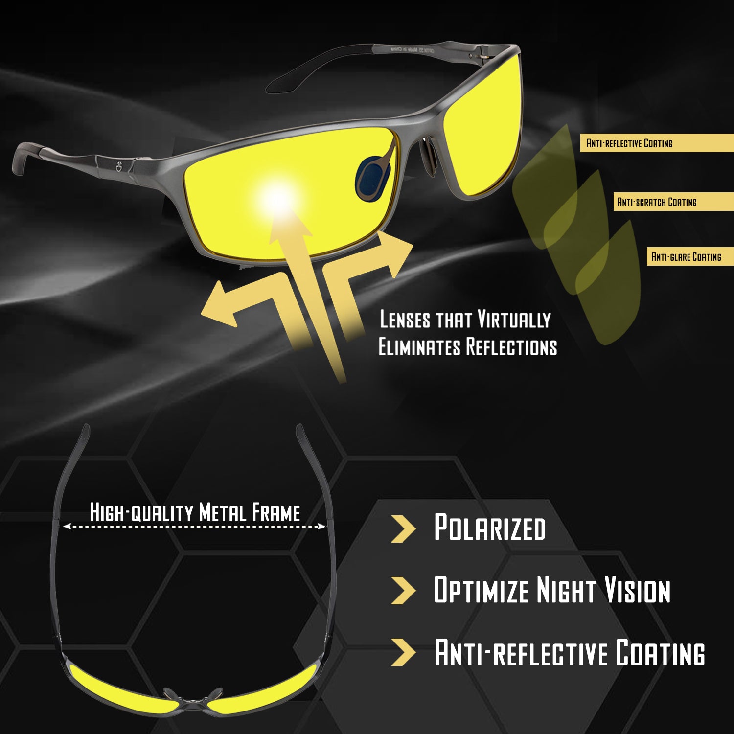 Aluminum Night Driving Glasses –