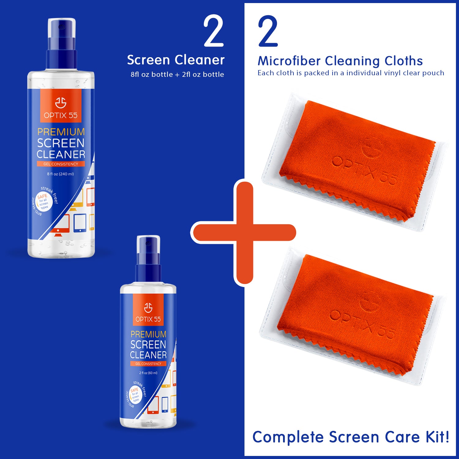 Premium Gel Screen Cleaner Spray Kit
