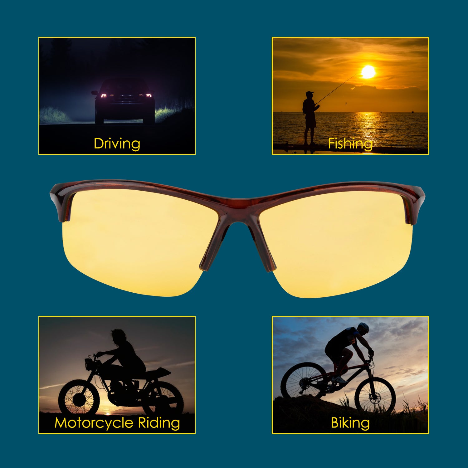 Interchangeable Sunglasses/Night Driving Glasses