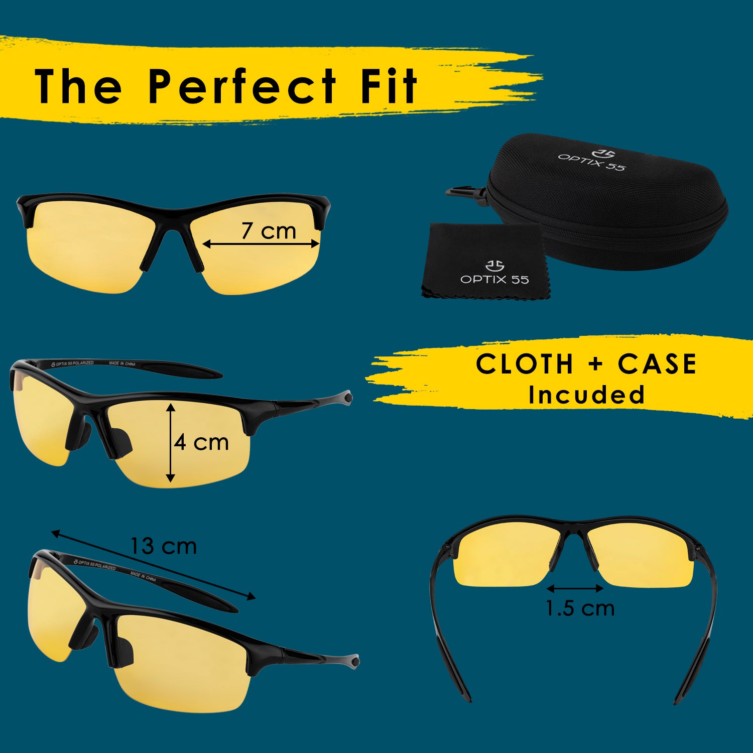 Interchangeable Sunglasses/Night Driving Glasses – - Main Image