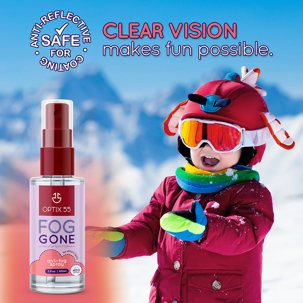 Optix 55 Anti-Fog Spray for Glasses & Non-Anti Reflective Lenses, Eyewear, Goggles