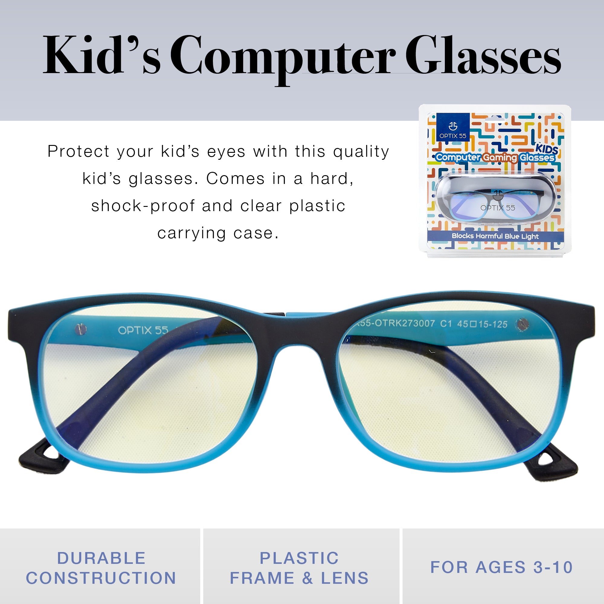 Kids Blue Light Blocking Glasses - Anti Eyestrain