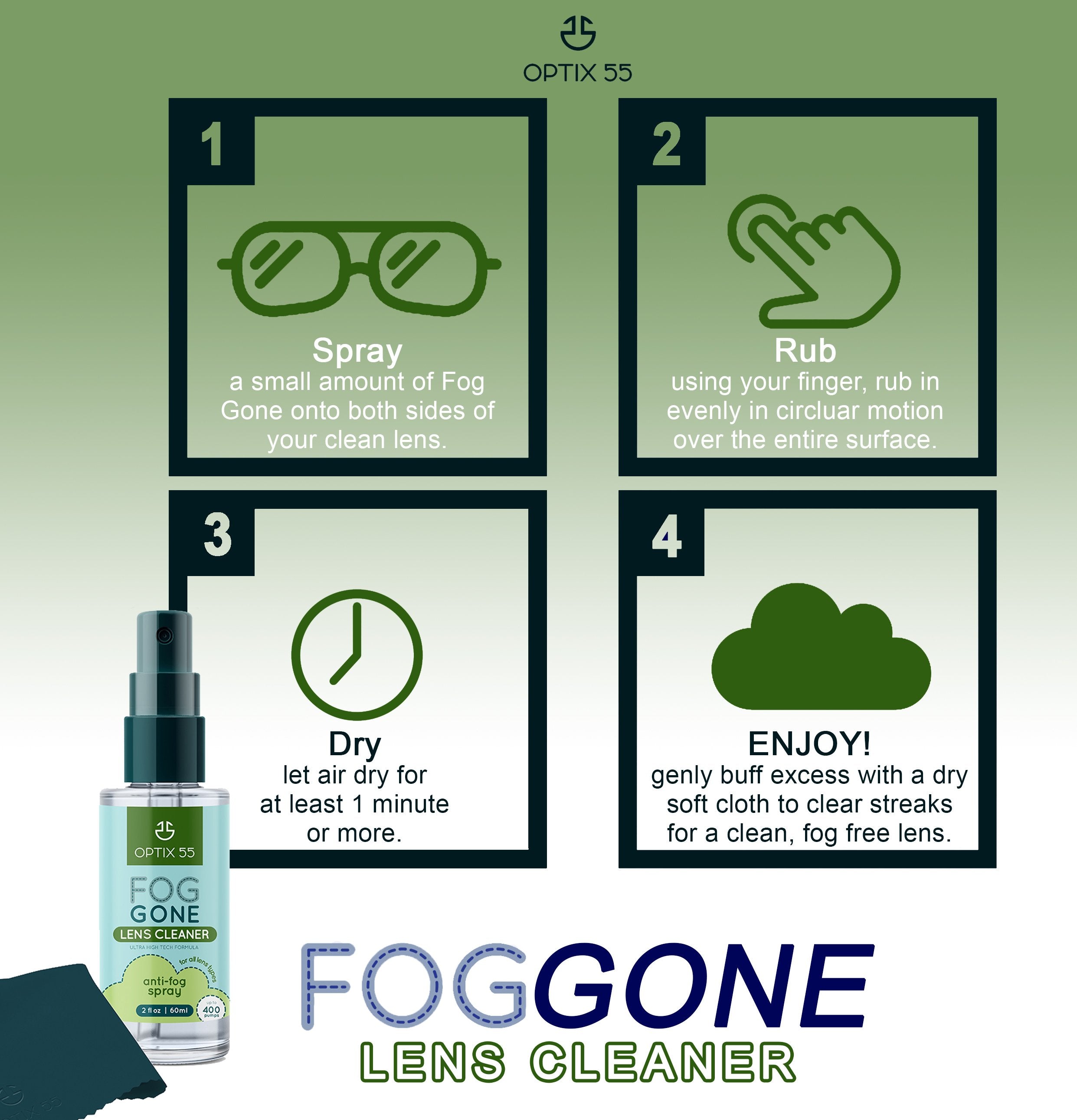Anti-Fog Lens Cleaner Spray