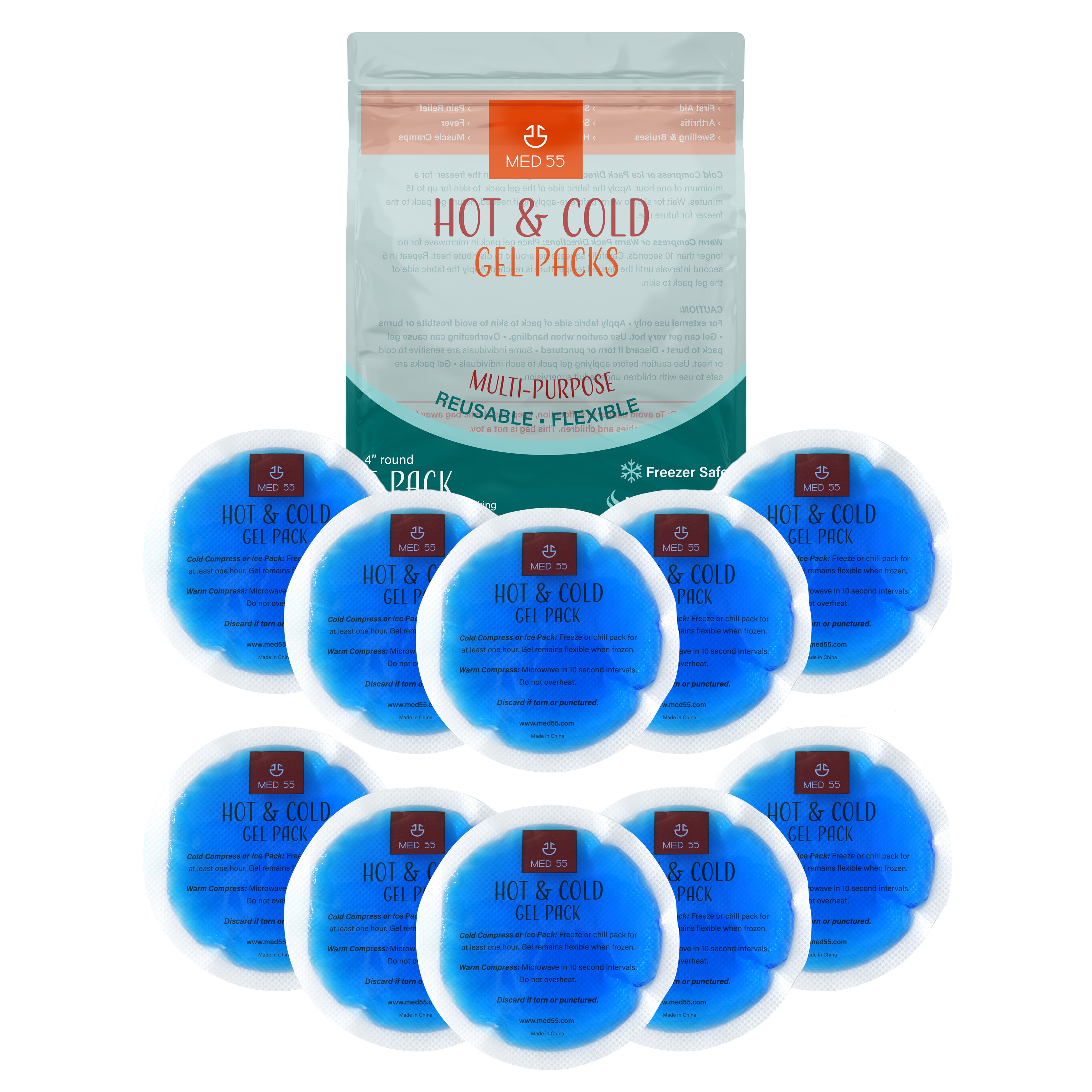 Round Gel Packs - Hot & Cold